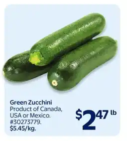 Walmart Green Zucchini offer