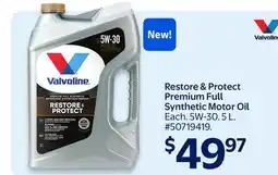 Walmart Valvoline Restore & Protect Premium Full Synthetic Motor Oil offer
