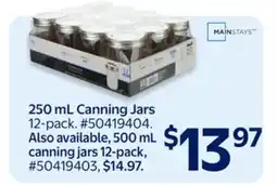 Walmart 250 mL Canning Jars offer