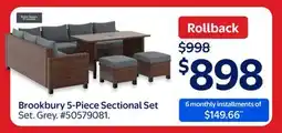 Walmart Brookbury 5-Piece Sectional Set offer