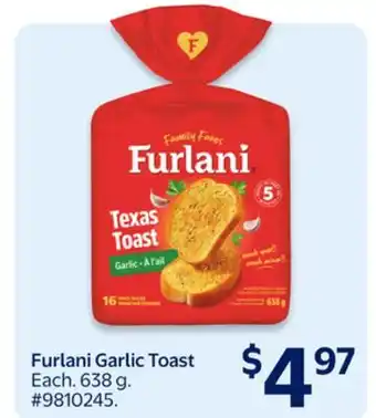 Walmart Furlani Garlic Toast offer
