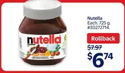 Walmart Nutella offer