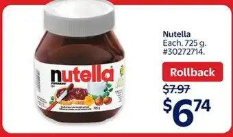 Walmart Nutella offer