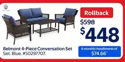 Walmart Belmont 4-Piece Conversation Set offer