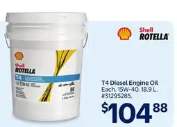 Walmart Shell ROTELLA T4 Diesel Engine Oil offer