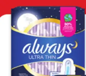 Walmart Always Ultra Thin Pads offer