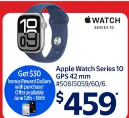 Walmart Apple Watch Serie 10 GPS 42 mm offer