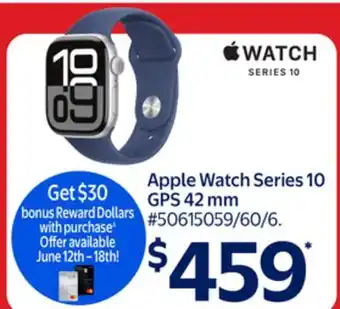 Walmart Apple Watch Serie 10 GPS 42 mm offer