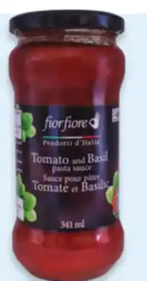 Walmart Fiorfiore Tomato Basil Pasta Sauce 341 mL offer