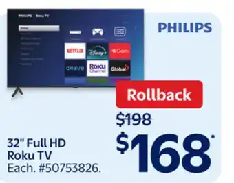 Walmart 32 Full HD Roku TV offer