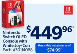 Walmart Nintendo Switch OLED Console with White Joy-Con offer