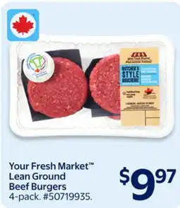 Walmart Your Fresh Market Lean Ground Beef Burgers offer