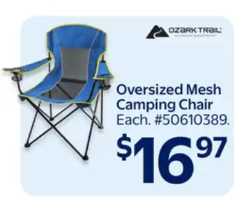Walmart Oversized Mesh Camping Chair offer