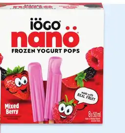 Walmart iogo nano Frozen Yogurt Pops offer