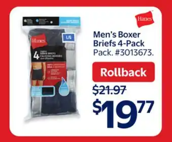 Walmart Hanes Men's Boxer Brief 4-Pack offer