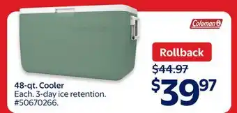 Walmart 48-qt. Cooler offer