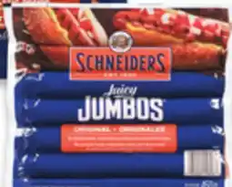 Walmart Schneiders Juicy Jumbos Smoked Sausages offer