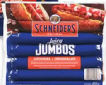 Walmart Schneiders Juicy Jumbos Smoked Sausages offer