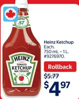 Walmart Heinz Ketchup offer