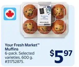 Walmart Your Fresh Market Muffins offer