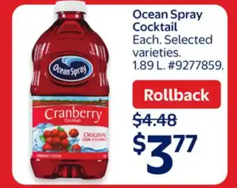 Walmart Ocean Spray Cocktail offer
