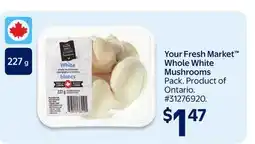 Walmart Your Fresh Market Whole White Mushrooms offer
