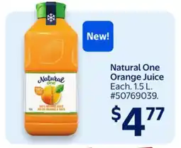Walmart Natural One Orange Juice offer