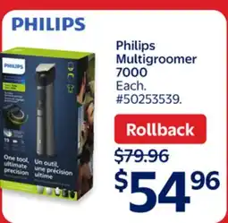 Walmart Philips Multigroomer 7000 offer