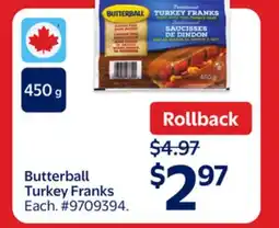 Walmart Butterball Turkey Franks offer