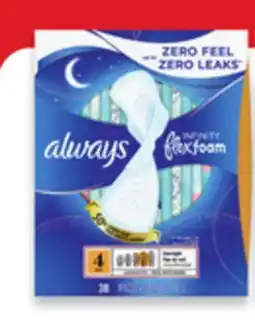 Walmart Always Flexfoam Pads 30s-50s offer