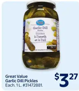 Walmart Great Value Garlic Dill Pickles offer