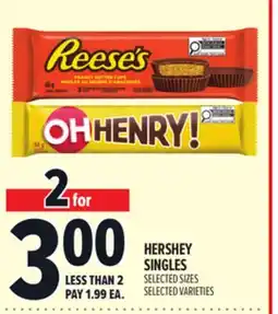 Metro HERSHEY SINGLES offer