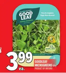Metro GOODLEAF MICROGREENS offer