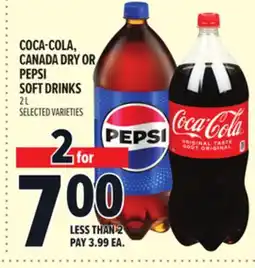 Metro COCA-COLA, CANADA DRY OR PEPSI SOFT DRINKS offer