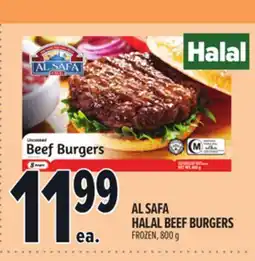 Metro AL SAFA HALAL BEEF BURGERS offer