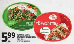 Metro FONTAINE SANTE SALADS OR BRUSCHETTA offer