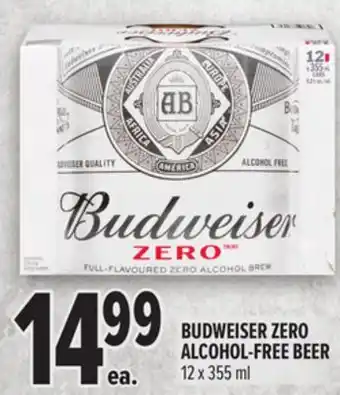 Metro BUDWEISER ZERO ALCOHOL-FREE BEER offer
