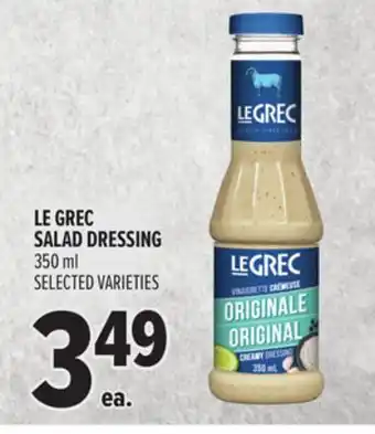 Metro LE GREC SALAD DRESSING offer