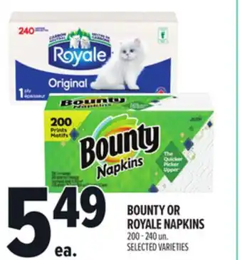 Metro BOUNTY OR ROYALE NAPKINS offer
