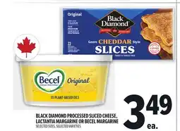 Metro BLACK DIAMOND PROCESSED SLICED CHEESE, LACTANTIA MARGARINE OR BECEL MARGARINE offer