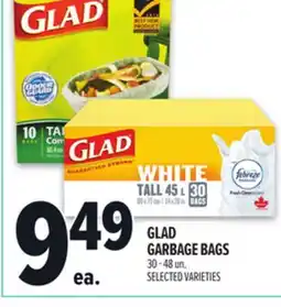 Metro GLAD GARBAGE BAGS offer
