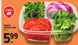Metro BURGER TOPPINGS TRAY offer