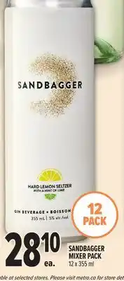 Metro SANDBAGGER MIXER PACK offer
