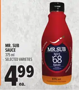Metro MR. SUB SAUCE offer
