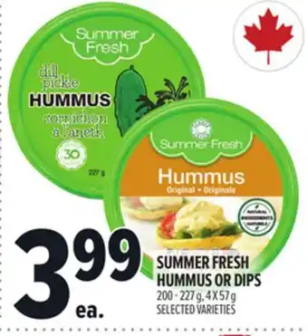 Metro SUMMER FRESH HUMMUS OR DIPS offer