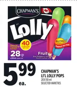 Metro CHAPMAN'S LI'L LOLLY POPS offer