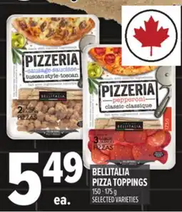 Metro BELLITALIA PIZZA TOPPINGS offer