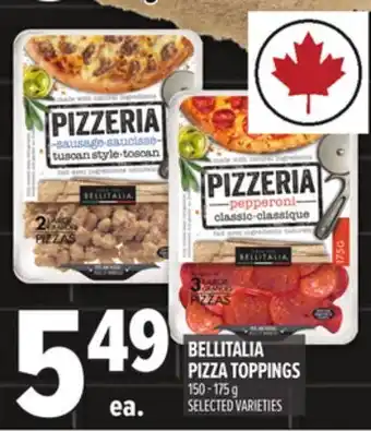 Metro BELLITALIA PIZZA TOPPINGS offer