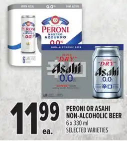 Metro PERONI OR ASAHI NON-ALCOHOLIC BEER offer