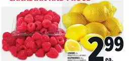 Metro LEMONS, RASPBERRIES offer